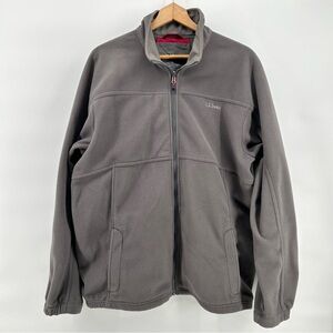 L.L.Bean Sweater Fleece Full-Zip Jacket Large Regular Mens Gray RN71341